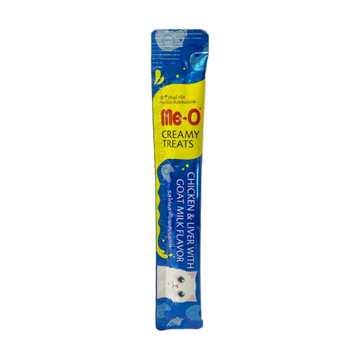 Me-O Creamy Treats Tavuk Ciğerli Ve Keçi Sütlü Sıvı Kedi Ödülü 15gr