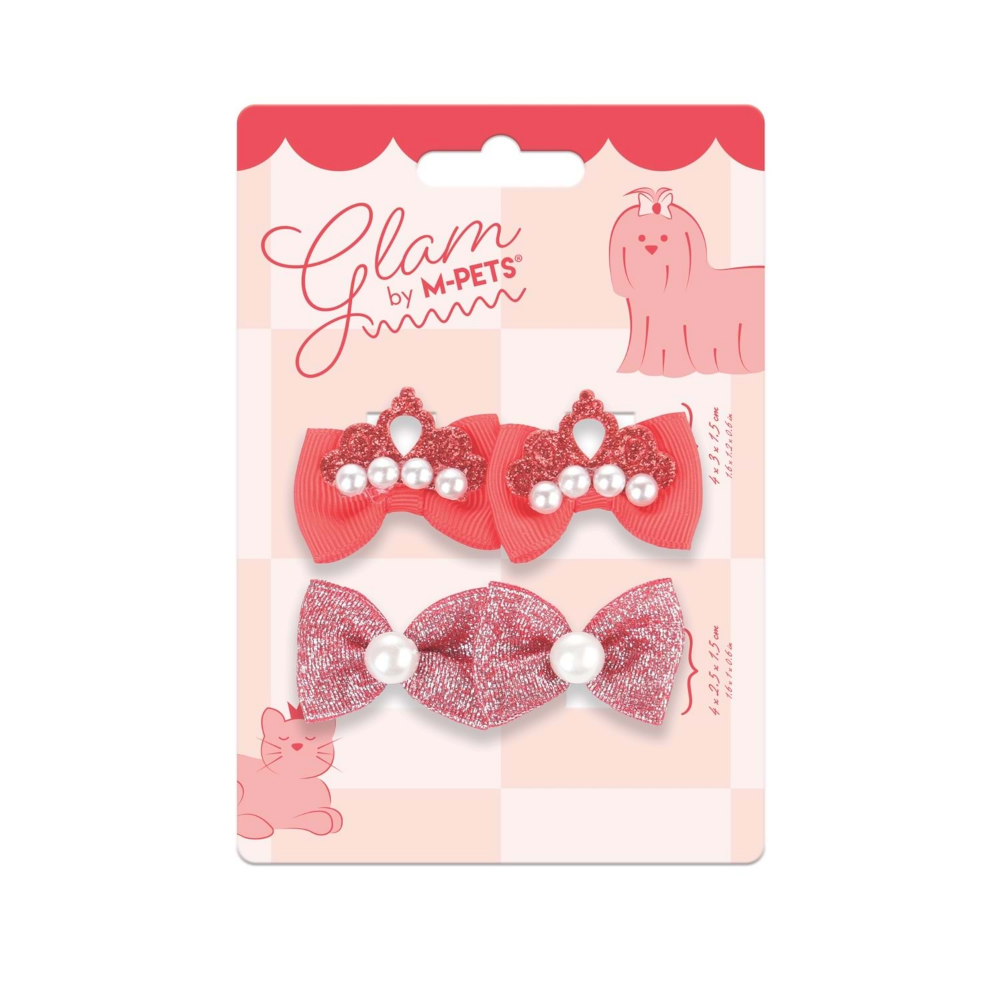M-Pets Glam Köpekler İçin Aksesuar Toka Red