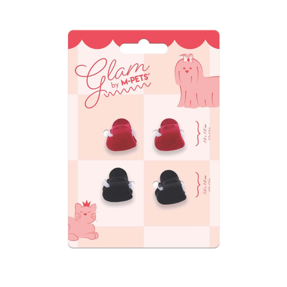 M-Pets Glam Köpekler İçin Aksesuar Toka Black/Red