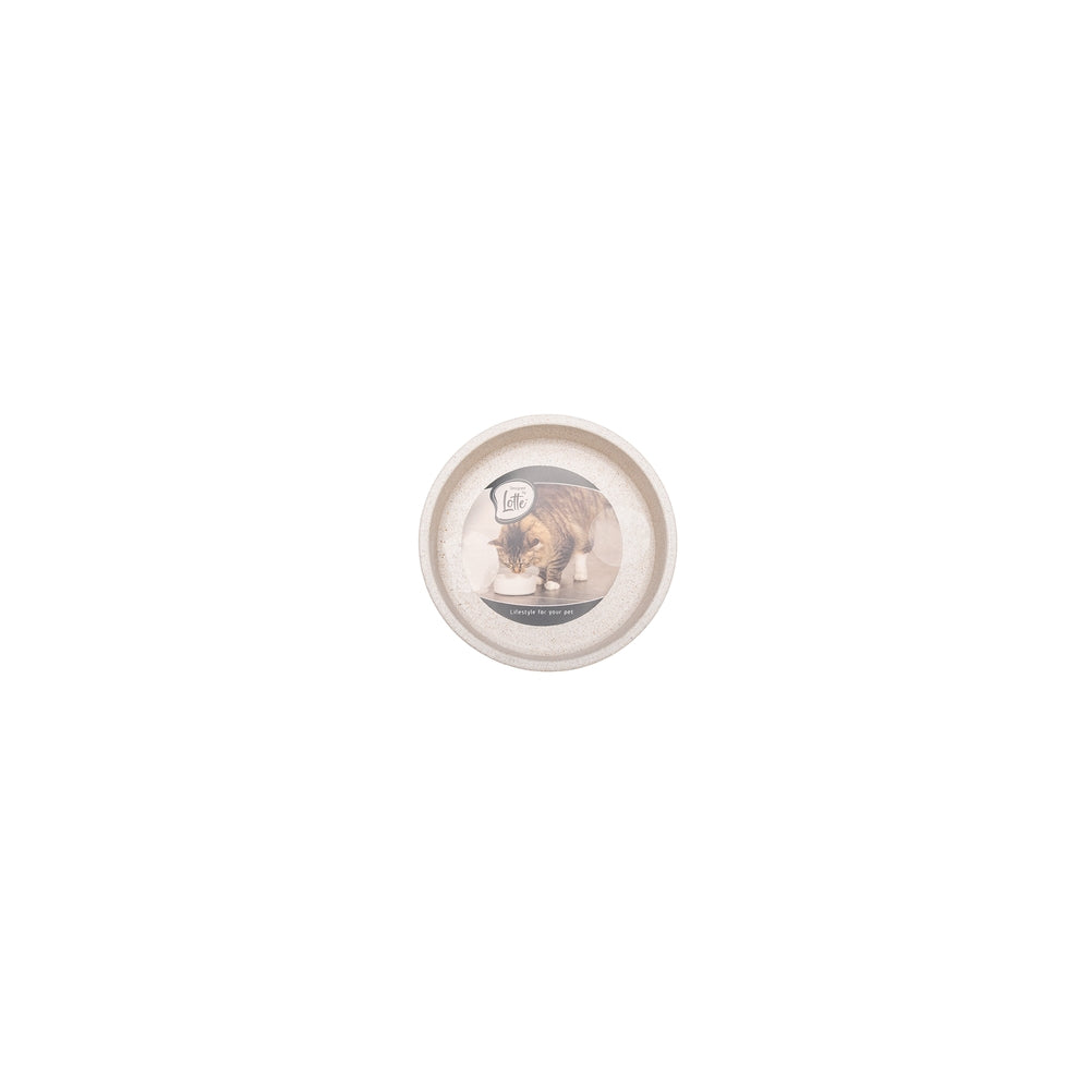 Beeztees DBL Kedi Mama Su Kabı, Bambu, Bej 12cm, 250ml