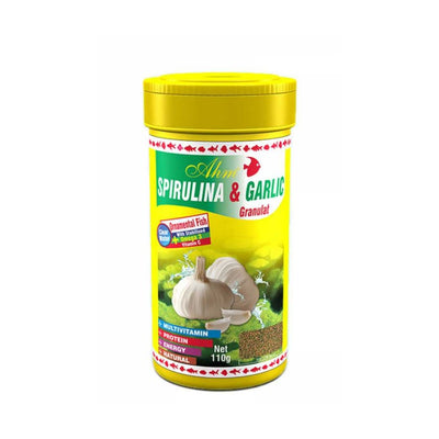Ahm Spirulina & Garlic Granulat Balık Yemi 100ml