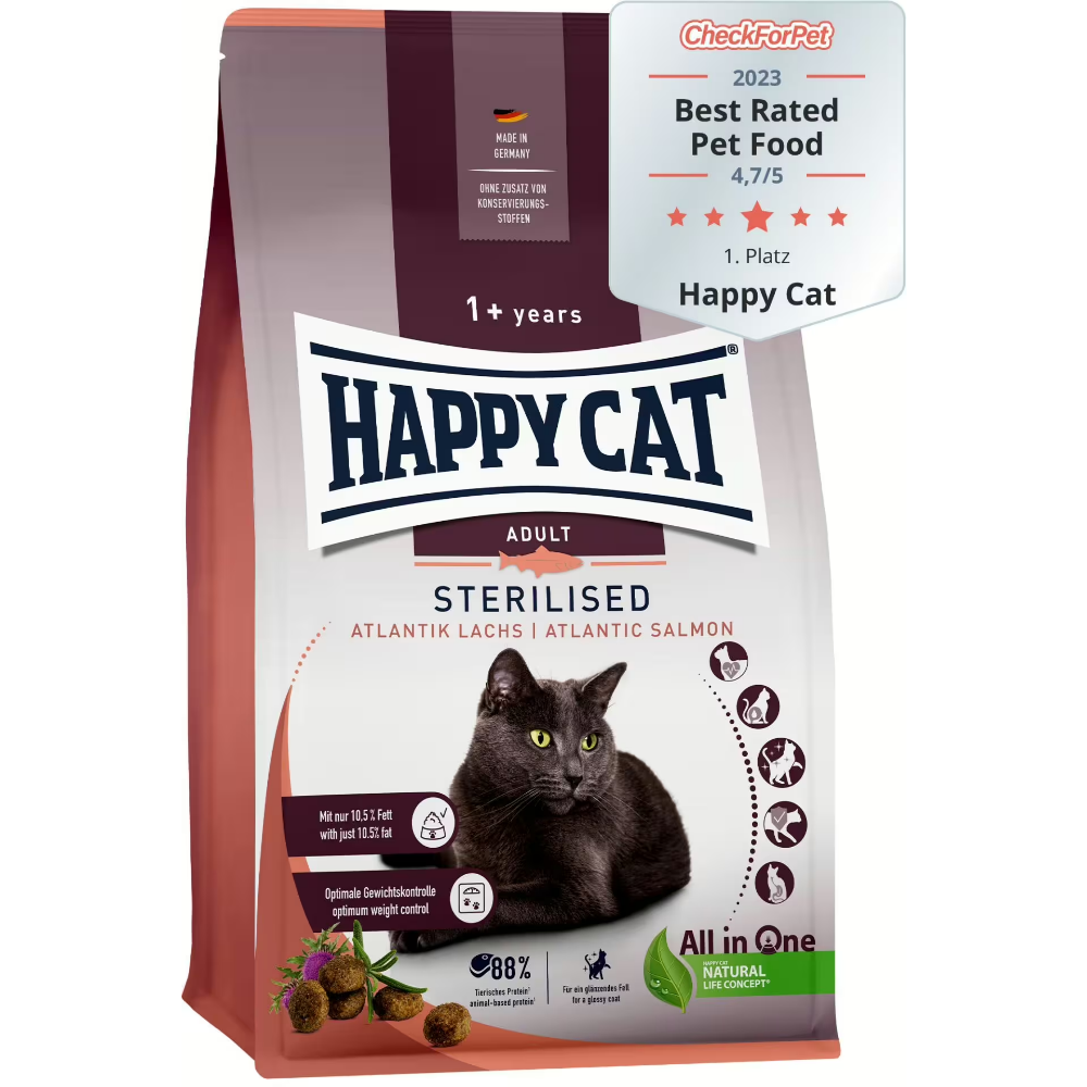 Happy Cat Sterilised Atlantik Lachs 10 Kg Kısırlaştırılmış Kedi Maması