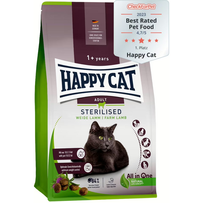 Happy Cat Sterilised Weide Lamm 10 Kg Kedi Maması