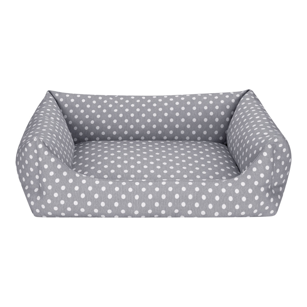 Pet Comfort Uniform Gri Puantiyeli Kedi ve Köpek Yatağı S 60x50cm