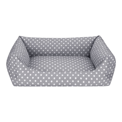 Pet Comfort Uniform Gri Puantiyeli Kedi ve Köpek Yatağı S 60x50cm