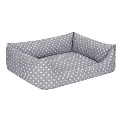 Pet Comfort Uniform Gri Puantiyeli Kedi ve Köpek Yatağı S 60x50cm