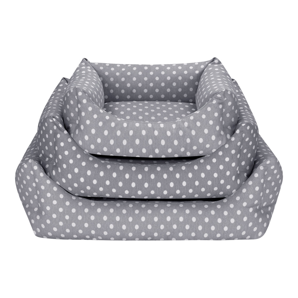 Pet Comfort Uniform Gri Puantiyeli Kedi ve Köpek Yatağı S 60x50cm
