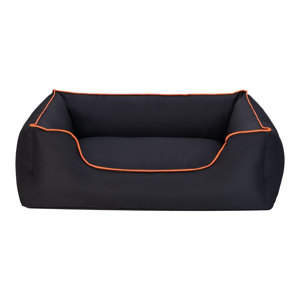 Pet Comfort Alpha Köpek Yatağı Siyah w Turuncu Biye M 80x65cm