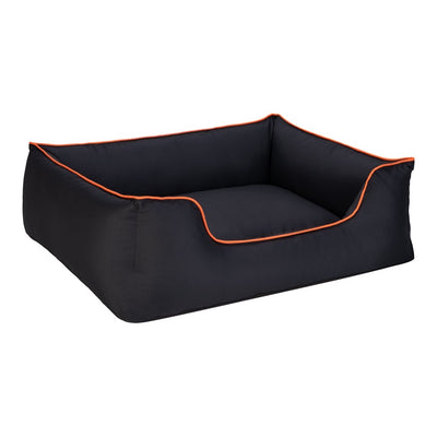 Pet Comfort Alpha Köpek Yatağı Siyah w Turuncu Biye M 80x65cm