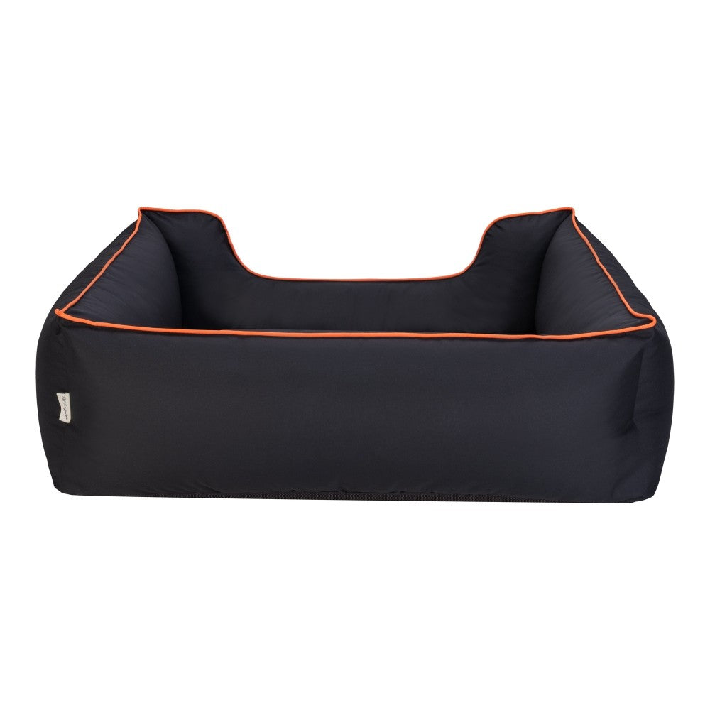 Pet Comfort Alpha Köpek Yatağı Siyah w Turuncu Biye M 80x65cm