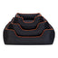 Pet Comfort Alpha Köpek Yatağı Siyah w Turuncu Biye M 80x65cm