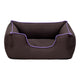 Pet Comfort Alpha Kedi ve Köpek Yatağı Kahverengi w Mor Biye S 60x50cm