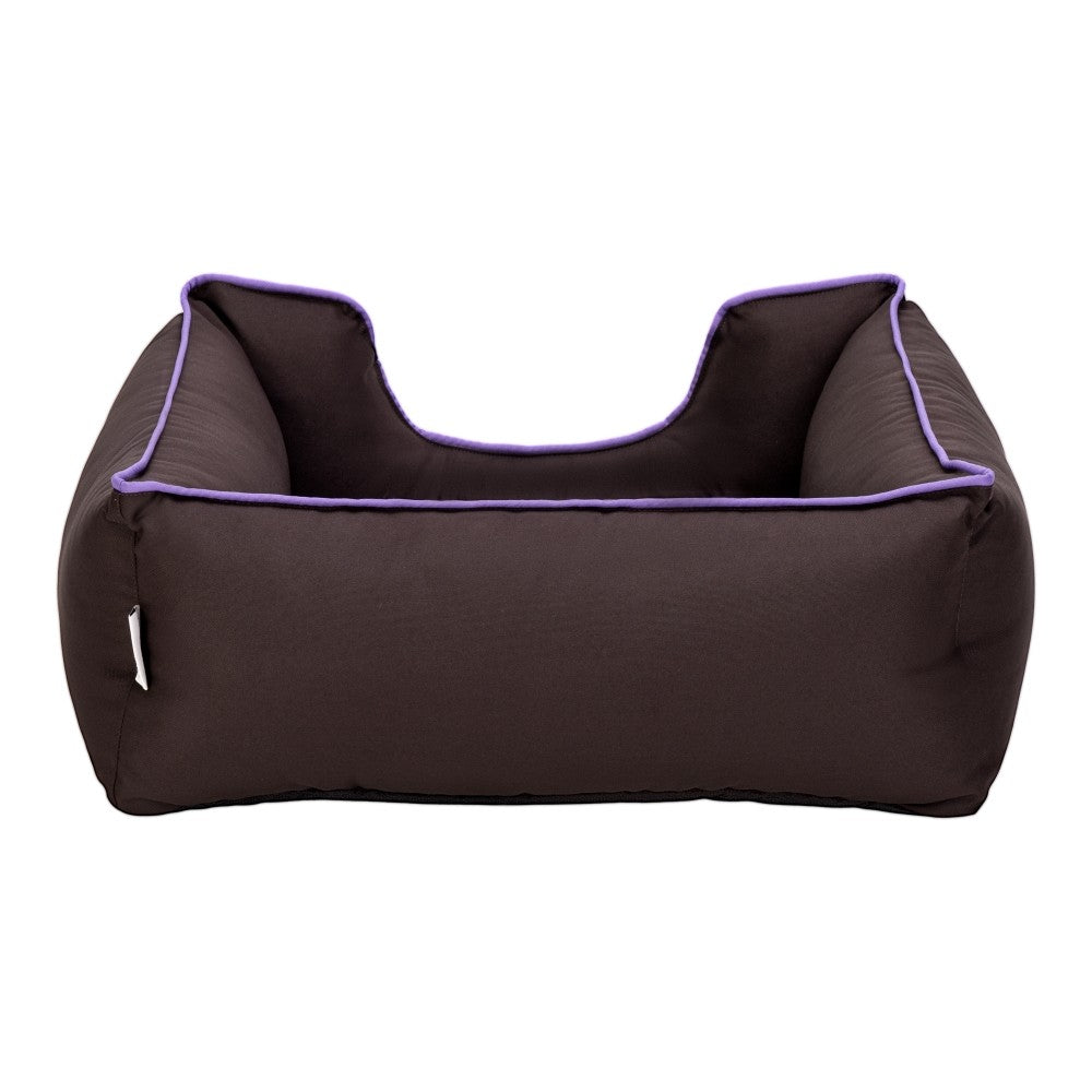Pet Comfort Alpha Kedi ve Köpek Yatağı Kahverengi w Mor Biye S 60x50cm