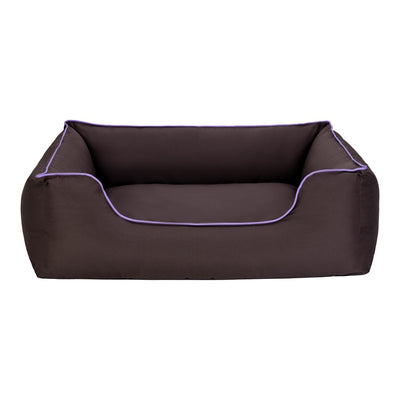 Pet Comfort Alpha Köpek Yatağı Kahverengi w Mor Biye M 80x65cm