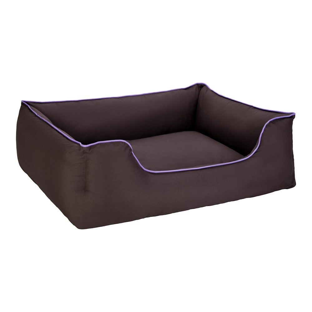 Pet Comfort Alpha Köpek Yatağı Kahverengi w Mor Biye M 80x65cm