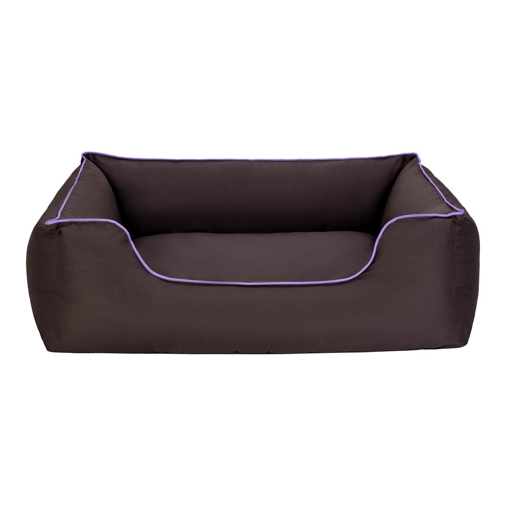 Pet Comfort Alpha Köpek Yatağı Kahverengi w Mor Biye L 105x85cm