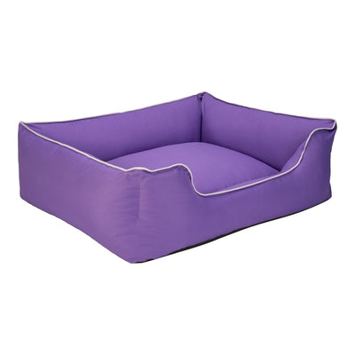 Pet Comfort Alpha Köpek Yatağı Mor w Beyaz Biye M 80x65cm