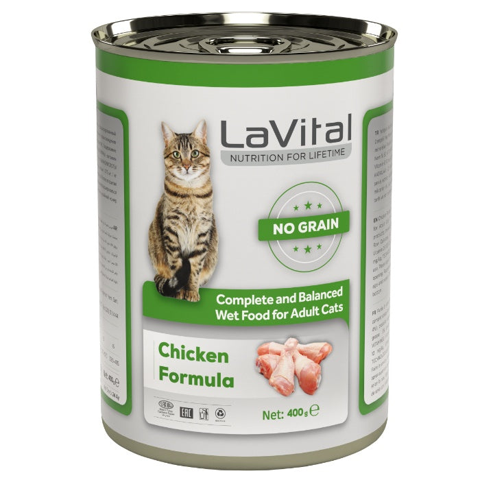 Lavital Yetişkin Kedi Tavuk Etli 400gr - Püre