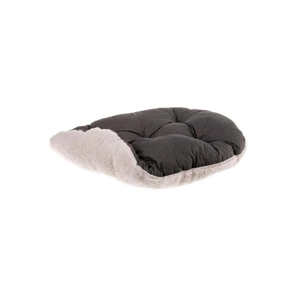 Ferplast Relax 55 Peluş Kedi ve Mini Irk Köpek Yatağı - Marrone Bej (55cm x 36cm)