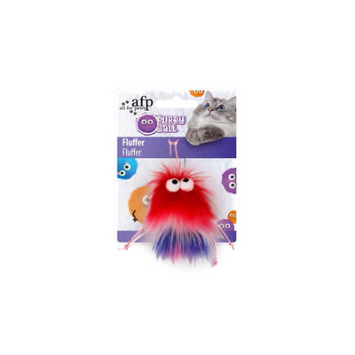 AFP Furry Ball-Fluffer Catnipli- Kırmızı 15x8x3,5cm