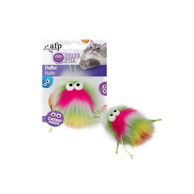 AFP Furry Ball-Fluffer Catnipli- Pembe 15x8x3,5cm