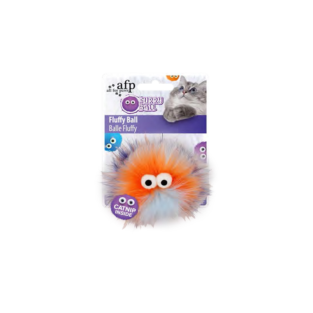 AFP Furry Ball-Fluffer Catnipli- Turuncu 9,5x9x5x5cm