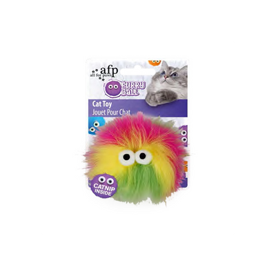 AFP Furry Ball-Fluffer Catnipli- Sarı 9,5x9x5x5cm