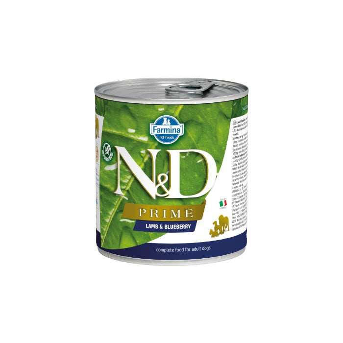 N&D Prime Tahılsız Kuzu&Yaban Mersini 285gr Yaş Köpek Konservesi