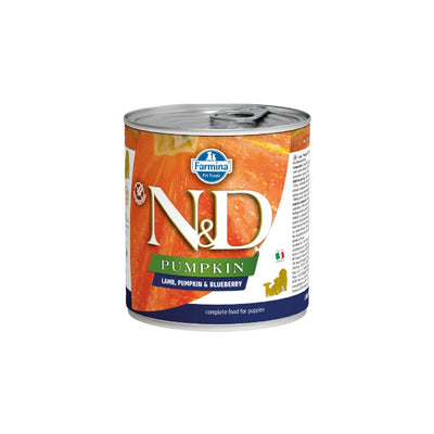 N&D Pumpkin Tahılsız Kuzu&Balkabağı&Yaban Mersini 285gr Yavru Yaş Köpek Konservesi