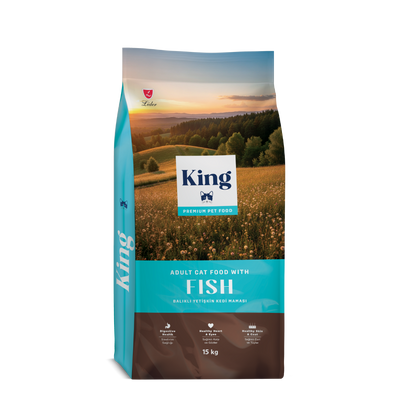 King Balıklı Yetişkin Kedi Maması 15 Kg