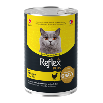 Reflex Plus Sos İçinde Et Parçacıklı Tavuklu Yetişkin Kedi Maması 400gr