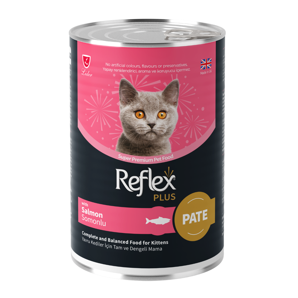 Reflex Plus Pate İçinde Et Parçacıklı Somonlu Yavru Kedi Maması 395gr