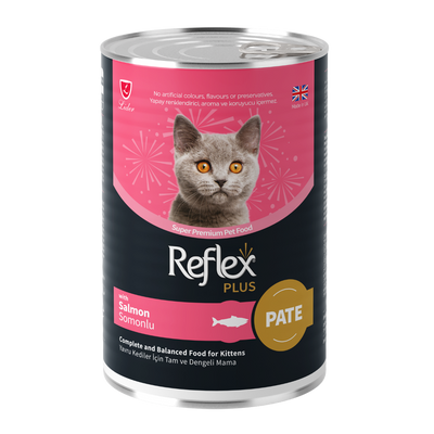 Reflex Plus Pate İçinde Et Parçacıklı Somonlu Yavru Kedi Maması 395gr