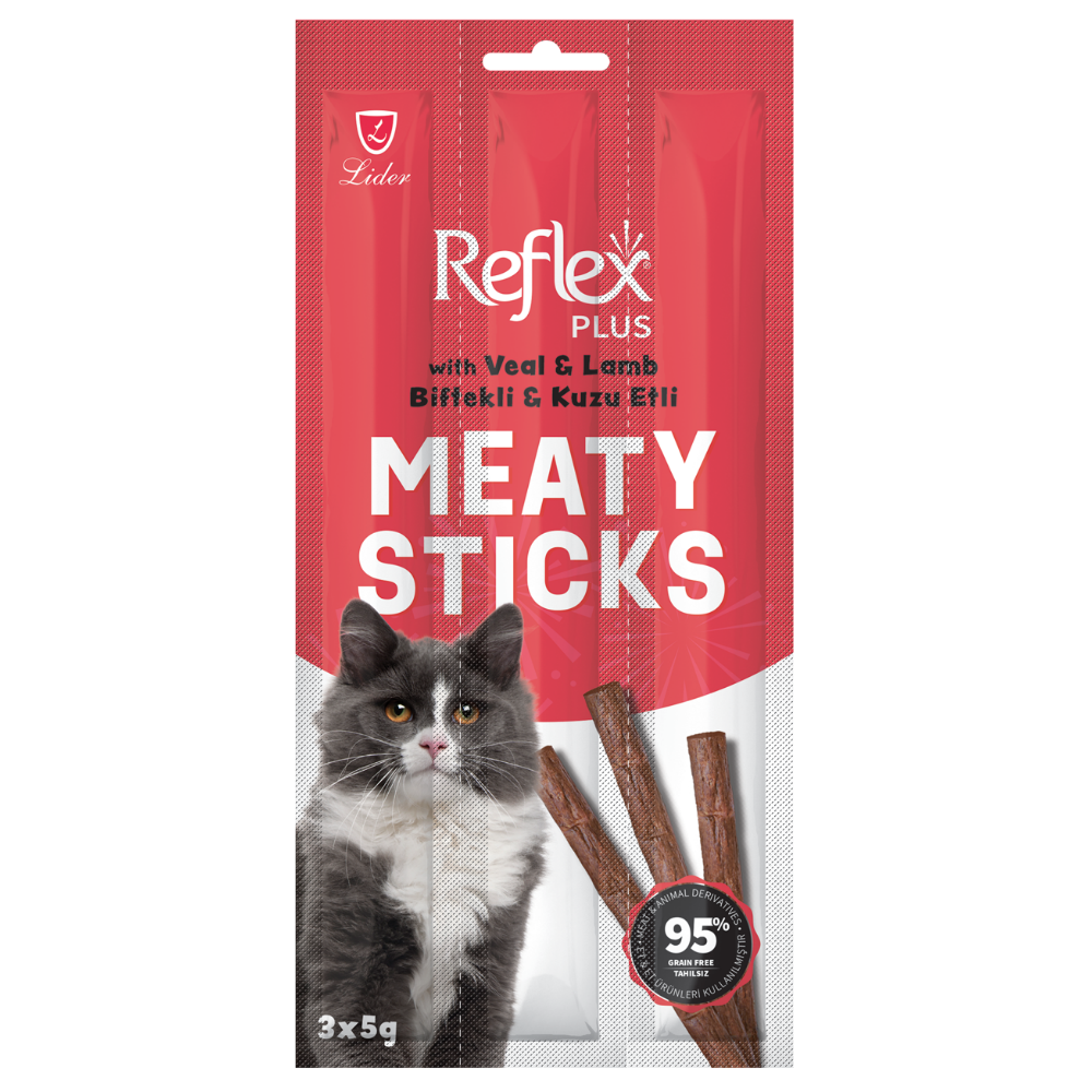 Reflex Biftek&Kuzu Kedi Ödül Çubuğu 5gr 3 Adet