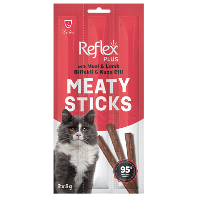 Reflex Biftek&Kuzu Kedi Ödül Çubuğu 5gr 3 Adet