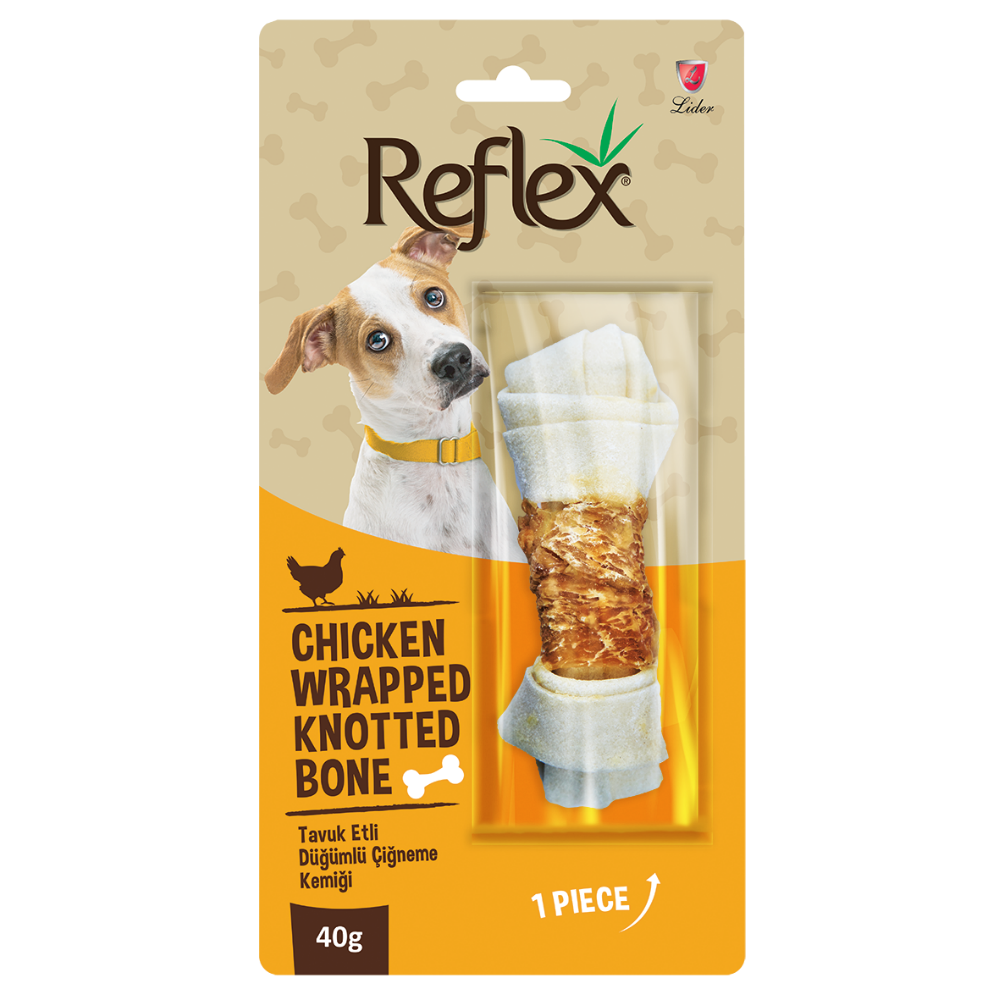Reflex Tavuk Etli Düğüm Kemik 40gr.