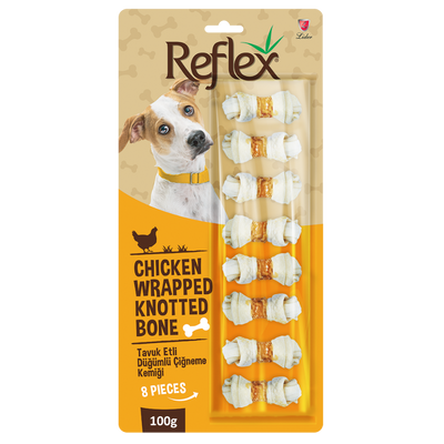 Reflex Tavuk Etli Düğüm Kemik 8'li 100gr.