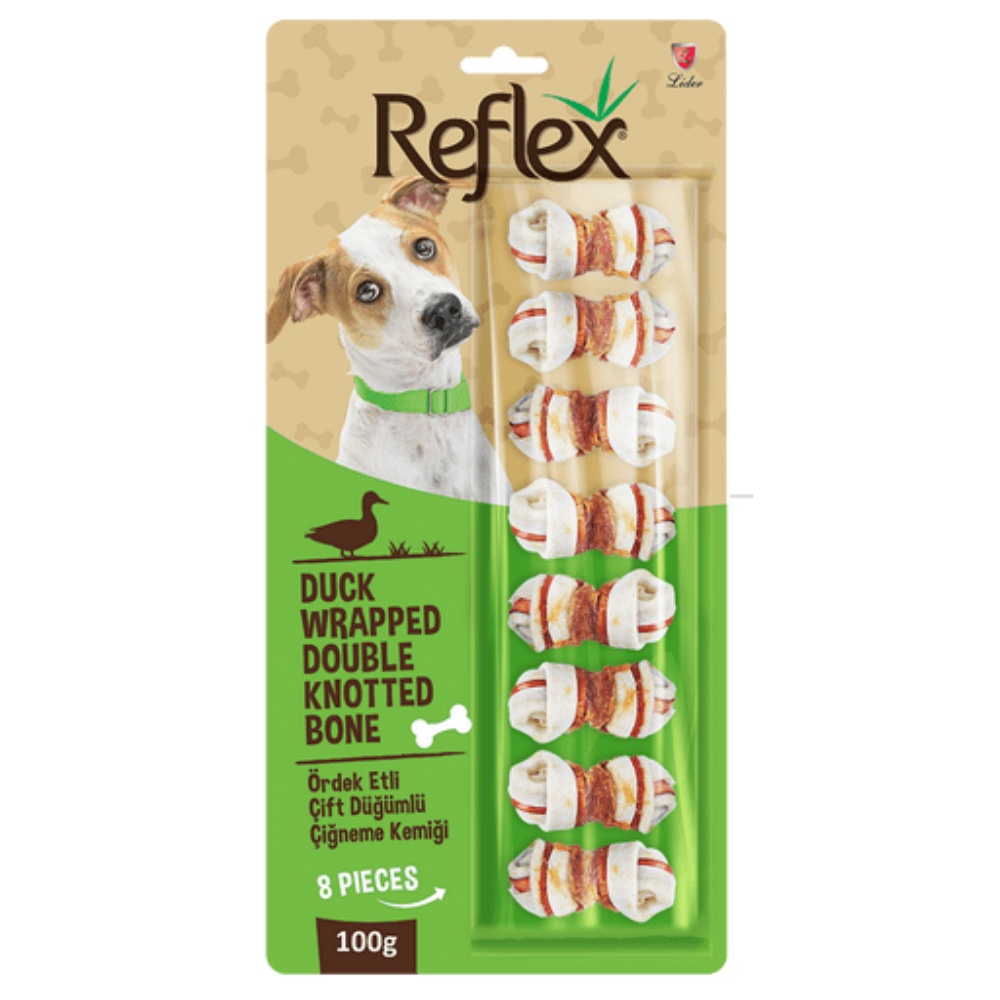 Reflex Ördek Etli Çift Düğüm Kemik 8'li 100gr.