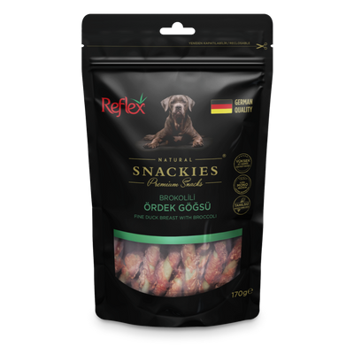 Reflex Snackies Brokolili Ördek Göğsü Yetişkin Köpek Ödülü 170gr