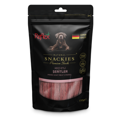 Reflex Snackies Keçi Etli Şeritler Yetişkin Köpek Ödülü 170gr