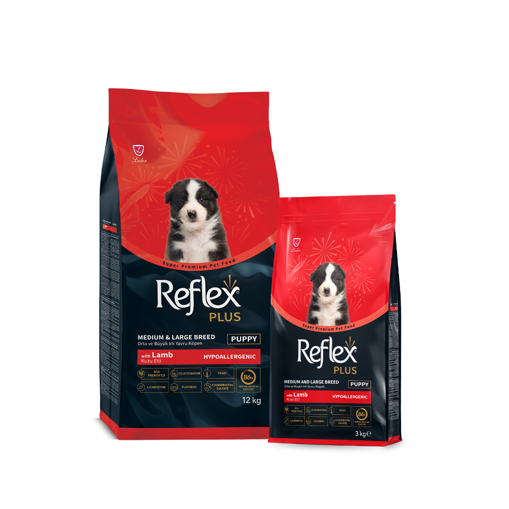 Reflex Plus Junior Kuzulu 3 Kg Medium&Large Breed Yavru Kuru Köpek Maması