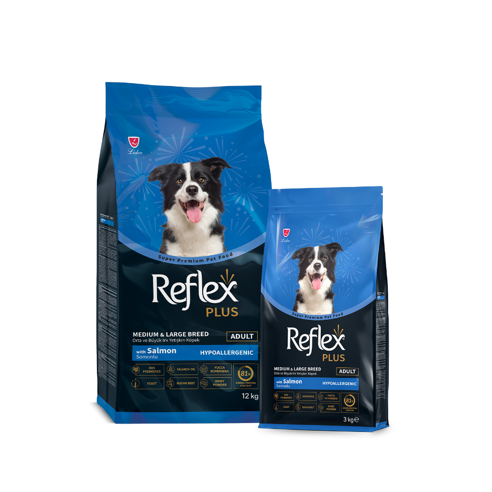 Reflex Plus Somonlu 3 Kg Medium&Large Breed Yetişkin Kuru Köpek Maması