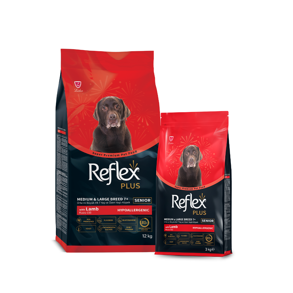 Reflex Plus Kuzulu Senior 3 Kg Medium&Large Breed Yaşlı Kuru Köpek Maması