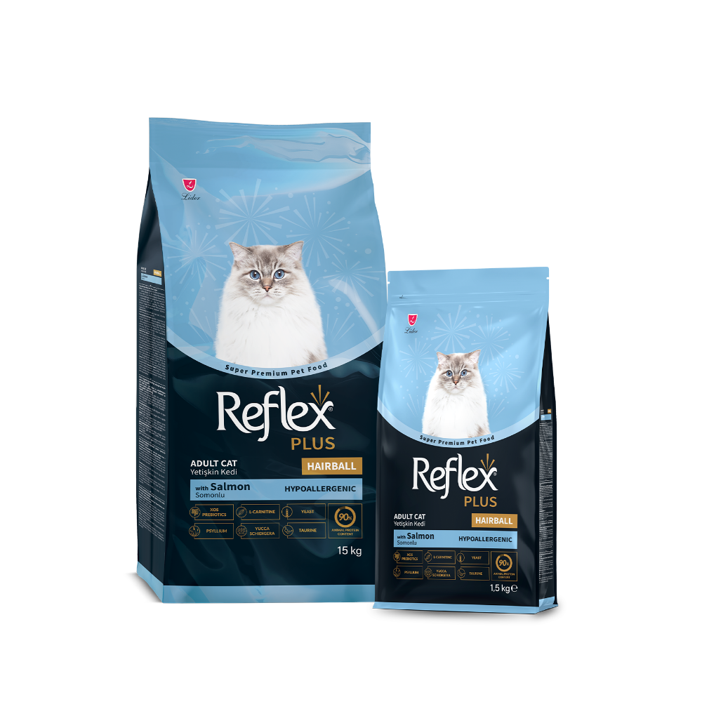 Reflex Plus Somonlu Hairball 1.5 Kg Yetişkin Kuru Kedi Maması