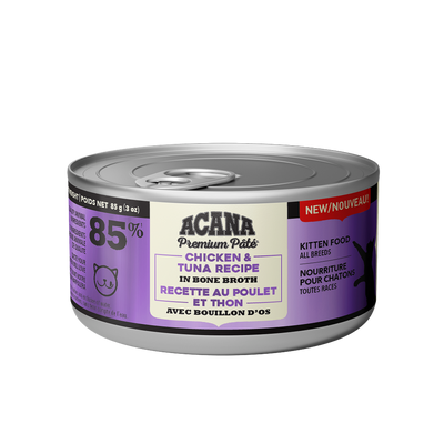 Acana Premium Pate (Ezme) Tavuklu ve Balıklı Yavru Kedi Konservesi 85gr