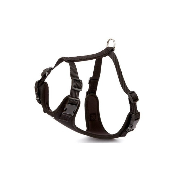 Doggie Havalı Dokuma Göğüs Tasması Siyah 2X45-55Cm