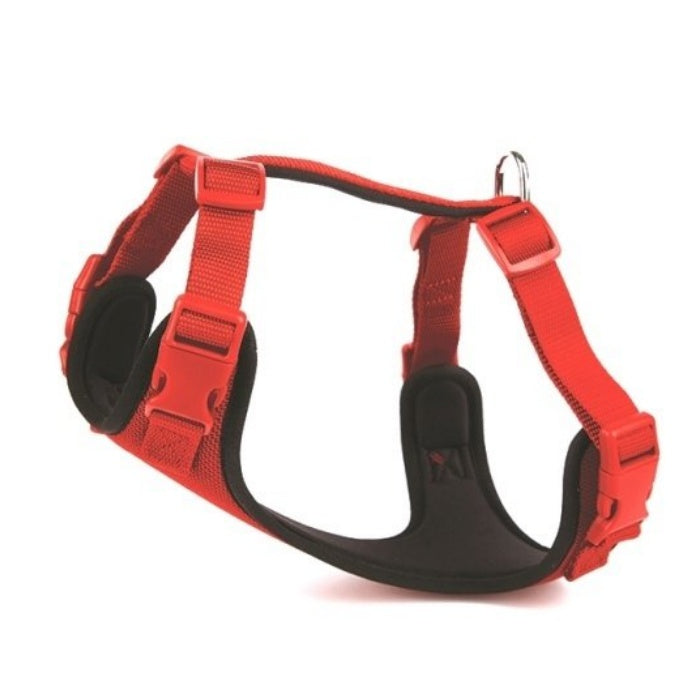 Doggie Havalı Dokuma Göğüs Tasması Kırmızı 2X45-55Cm
