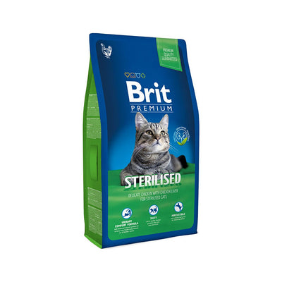 Brit Premium Kısırlaştırılmış Tavuk Etli&Pirinçli Kedi Maması 8 Kg
