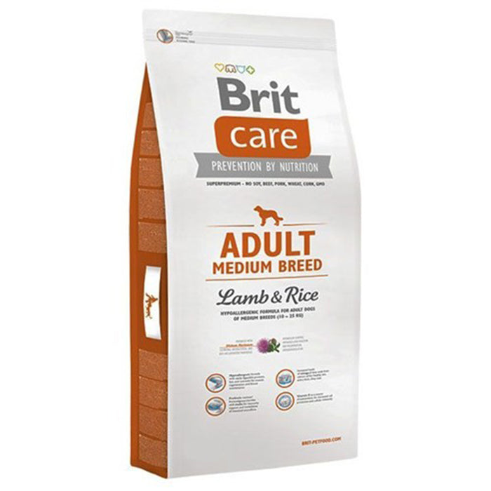 Brit Care Medium Breed Kuzu Etli Pirinçli Yetişkin Köpek Maması 12 Kg