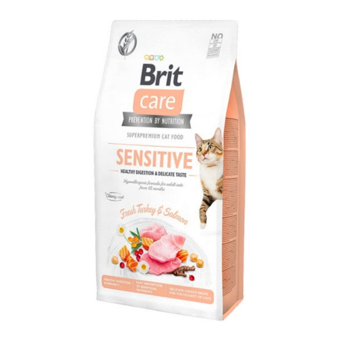 Brit Care Hipoalerjenik Sensitive Hindi ve Somonlu Tahılsız Hassas Kedi Maması 2 Kg